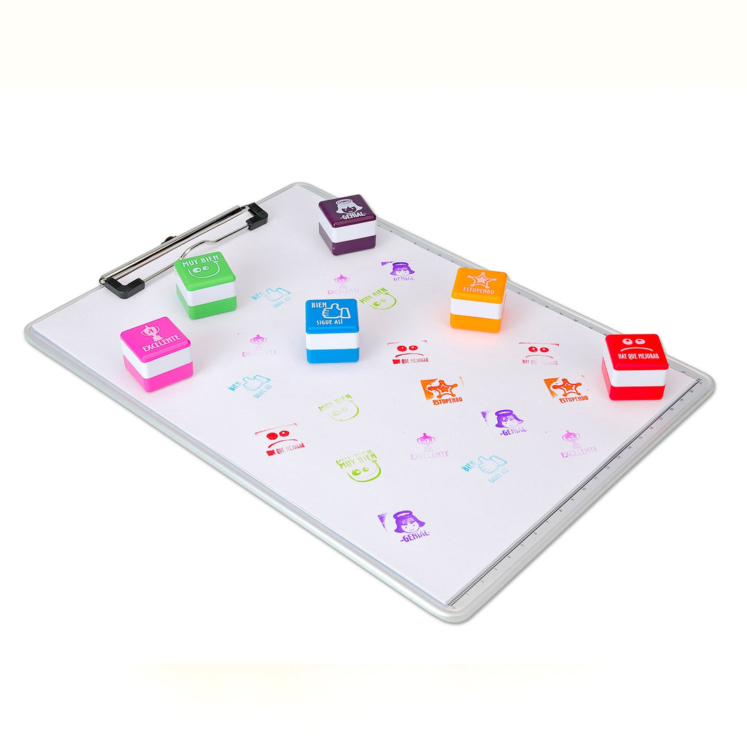 Office Box - Set de 6 Sellos de Motivación Especial Profesores. Idioma Catalán