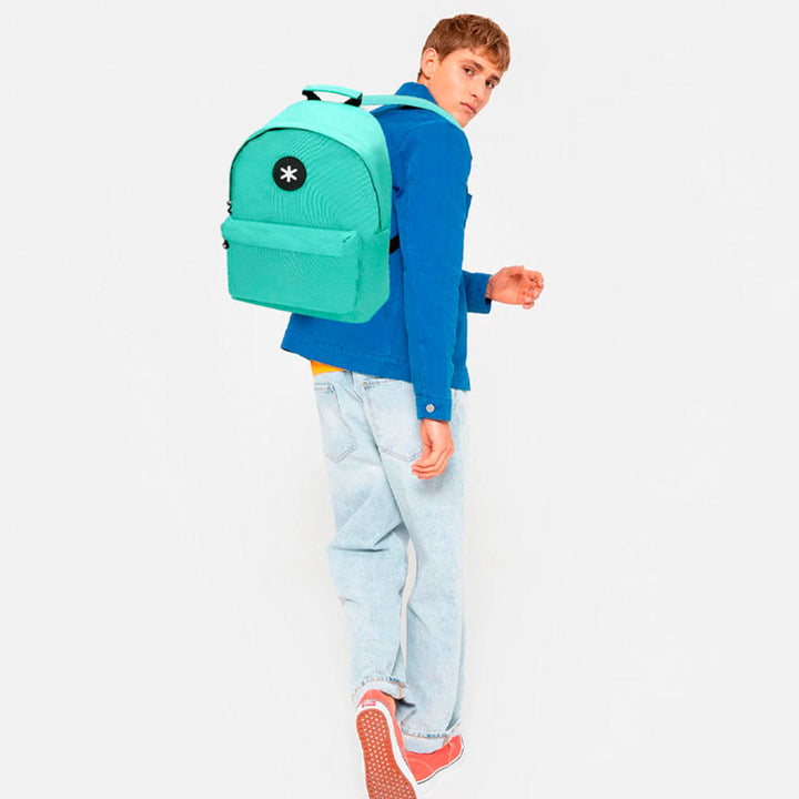 ANTARTIK - Mochila Escolar con Asas Acolchadas y Bolsillo Exterior. Menta