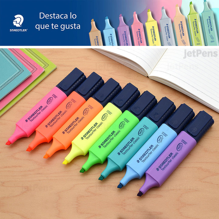 STAEDTLER - Set de 5 Marcadores Fluorescentes Textsurfer Classic 364 C. Violeta