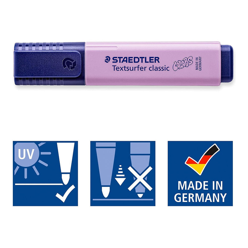 STAEDTLER 364 C-620 - Marcador Fluorescente Recargable Textsurfer Classic 364 Pastel. Lavanda