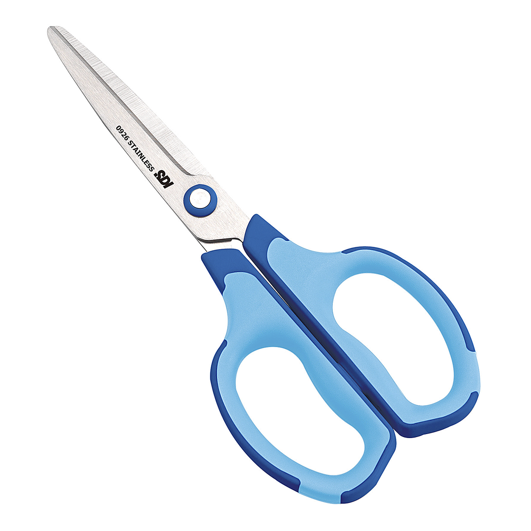 Tijeras Soft Touch SDI Diestros y Zurdos. Color Azul