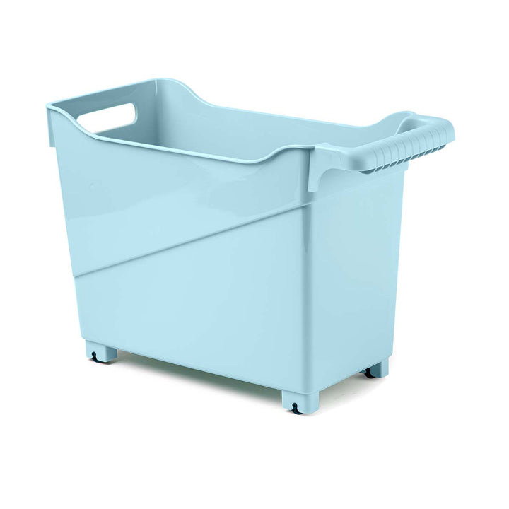 Plastic Forte - Cesta Organizadora con Ruedas Nº 3. Ideal Bajo Fregadero. Azul