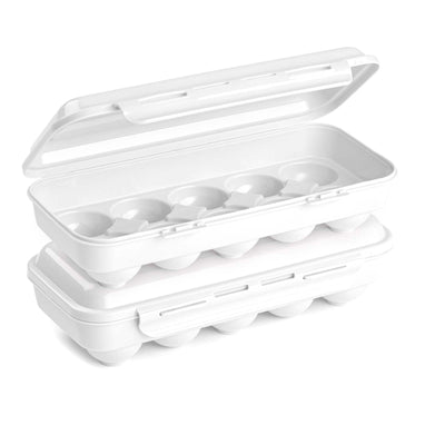 Plastic Forte - Doble Huevera Chick para Despensa y Nevera para 20 Huevos. Blanco