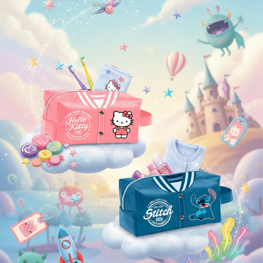 KARACTERMANIA - Neceser de Viaje y Mochila Brick Plus Hello Kitty Varsity. Rosa