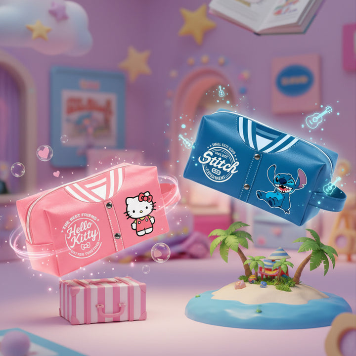 KARACTERMANIA - Neceser de Viaje y Mochila Brick Plus Hello Kitty Varsity. Rosa