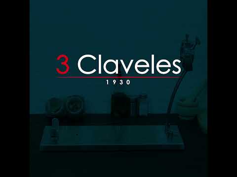 3 Claveles - Kit Soporte Jamonero Plegable en Acero Inoxidable con Cuchillos y Chaira