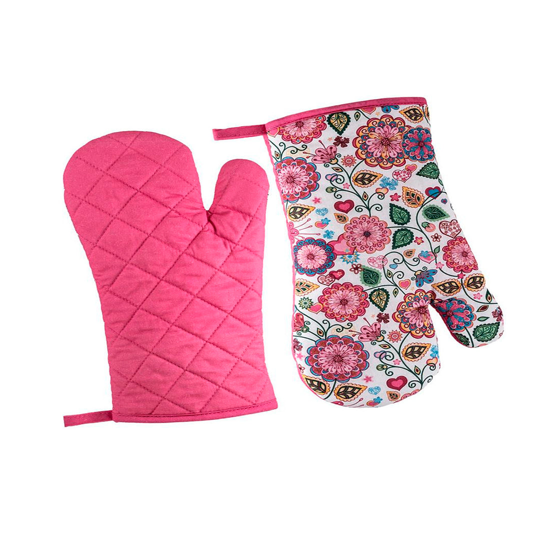 JAVIER Printemps - Manopla Guante para Horno y Barbacoa 100% Algodón