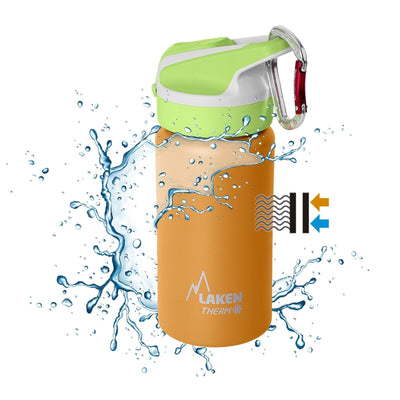 LAKEN Summit - Botella Térmica con Boquilla 0.35L en Acero Inoxidable. Naranja