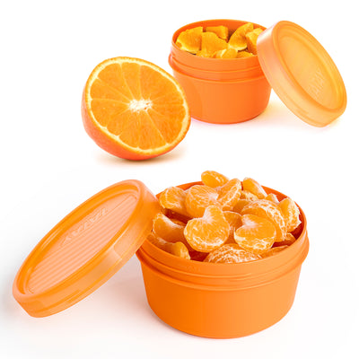 TATAY - Recipiente Porta Fruta de 0.5L con Cierre de Rosca. Naranja
