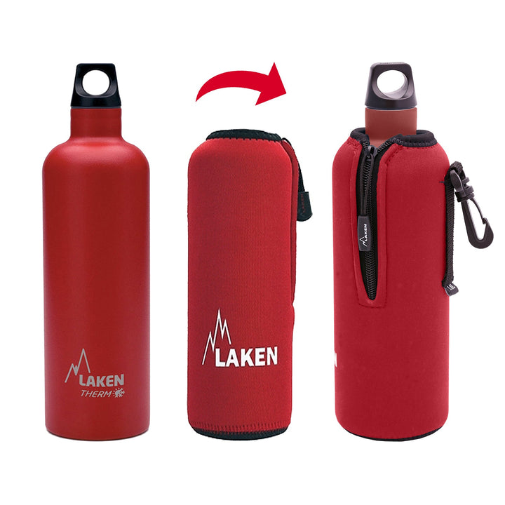 LAKEN FN60 - Funda de Neopreno para Botellas de 0.6L. Azul