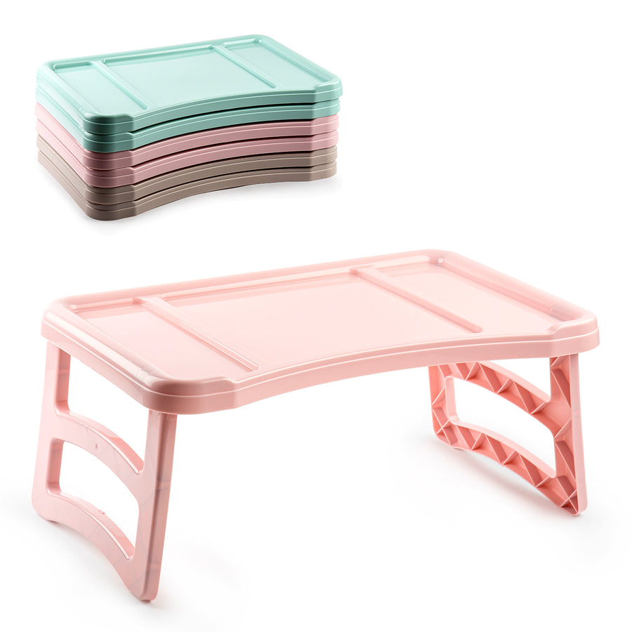 Plastic Forte - Bandeja Plegable para Cama ó Sofá. Ideal Desayunos y Ordenador. Rosa