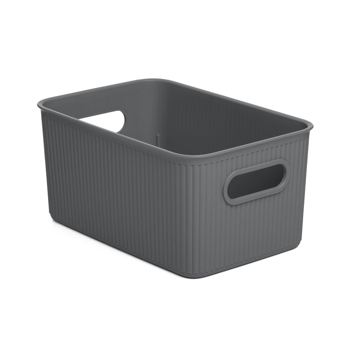 TATAY Baobab - Caja Organizadora Rectangular 5L Plástico PP05. Gris Antracita