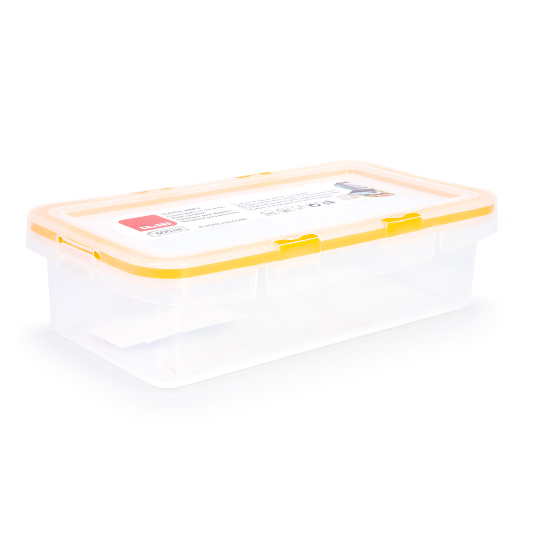 IBILI Lunch Away - Recipiente Rectangular de 0.8L en Plástico PP05. Naranja