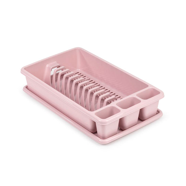 Plastic Forte - Escurreplatos Rectangular Mediano con Bandeja. Rosa