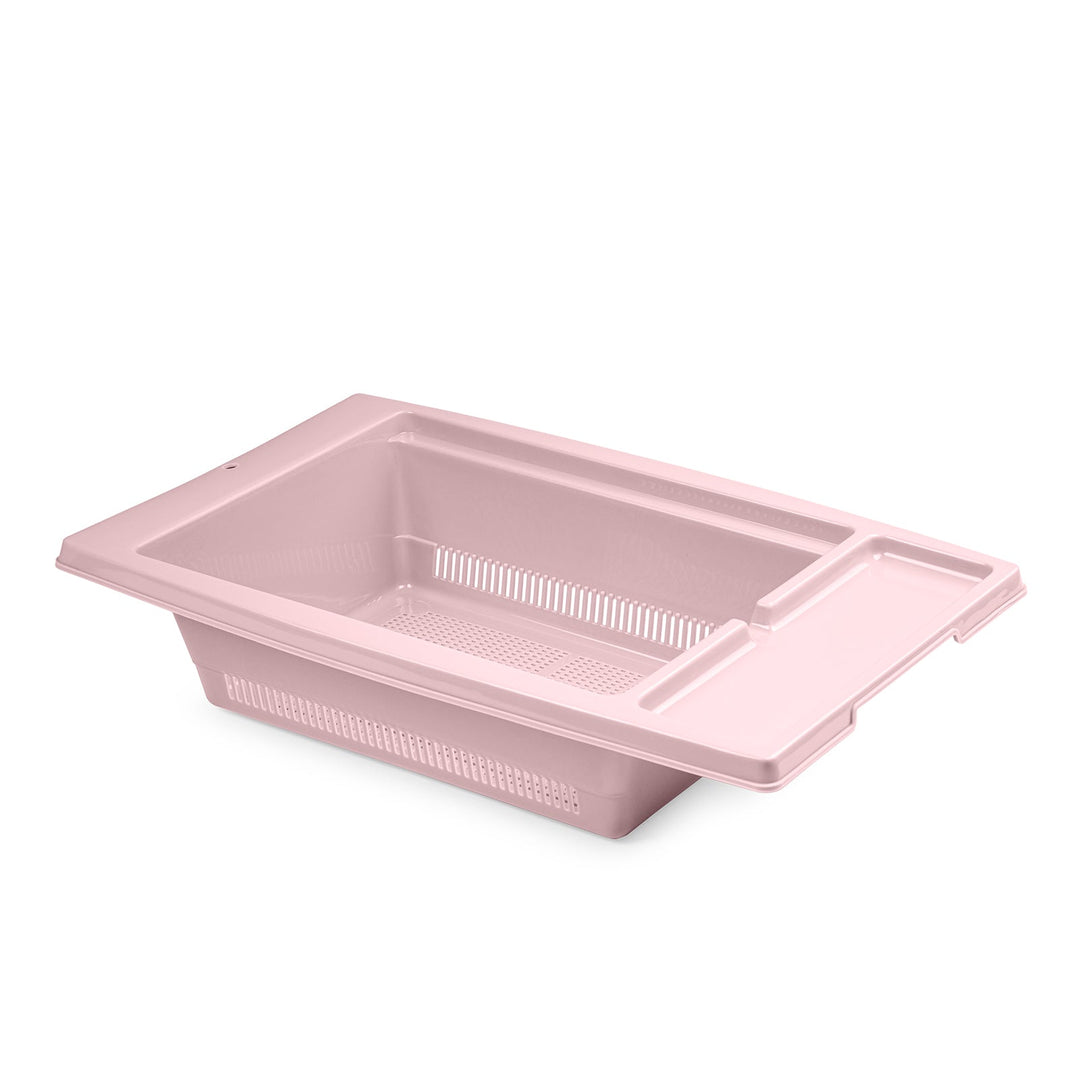 Plastic Forte - Escurridor para Fregadero Multifuncional. Ideal Frutas y Verduras. Rosa