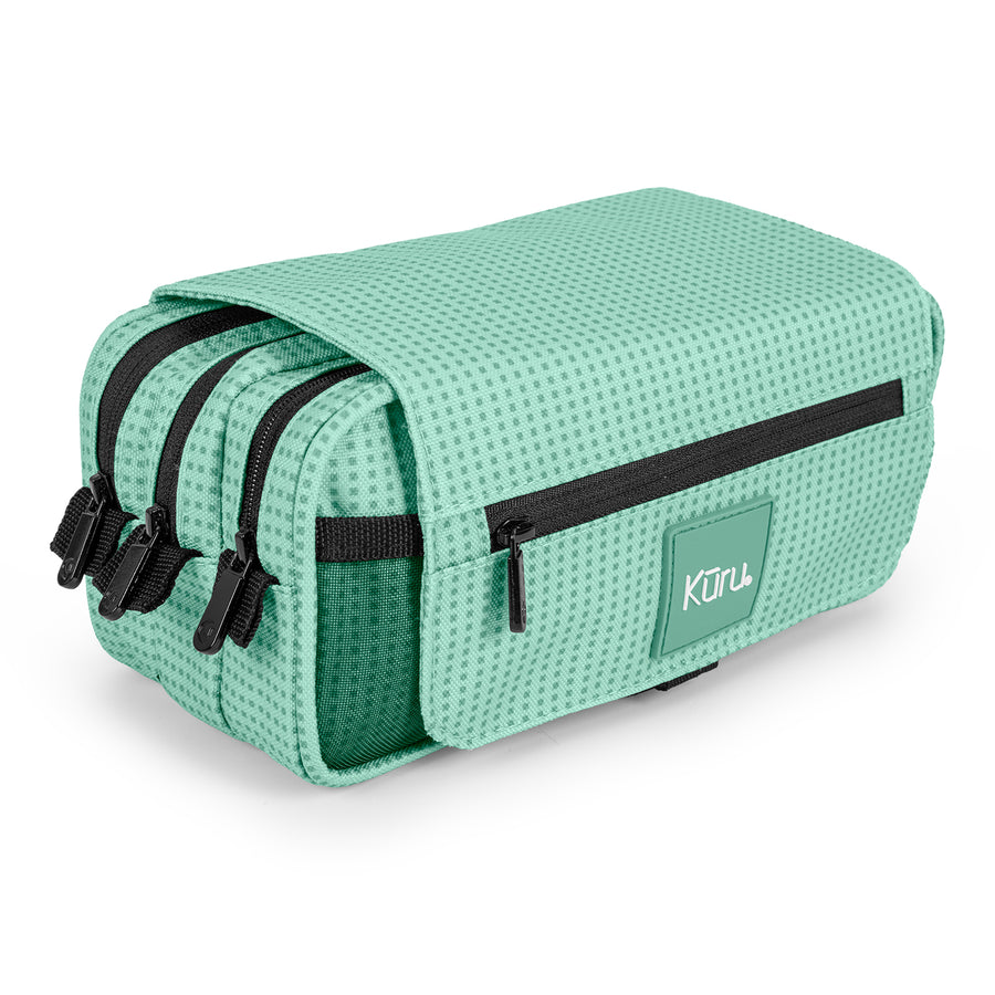 Grafoplás Kūru - Estuche Portatodo Triple con Solapa para Material Escolar. Menta