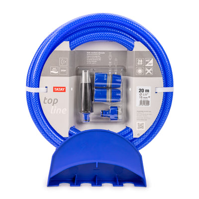 TATAY Blue Line - Juego Universal de Soporte y Manguera 20m con Conectores y Boquilla