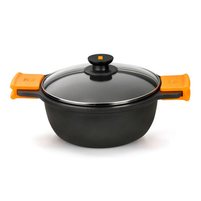 BRA Efficient - Cacerola Alta 32 cm con Tapa y Asas. Apta Inducción y Horno