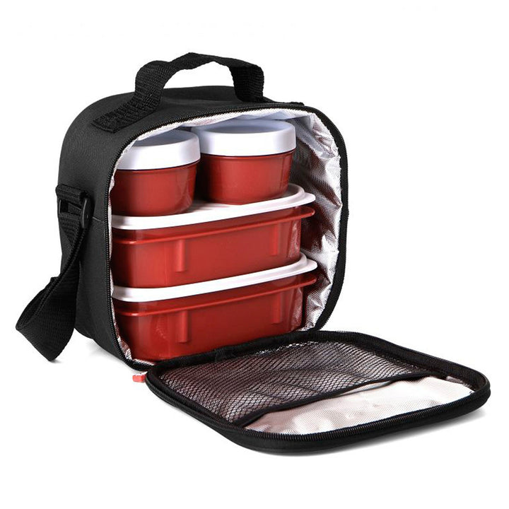 TATAY Urban Food Casual - Bolsa Térmica Porta Alimentos 3L con Recipientes, Black Edition