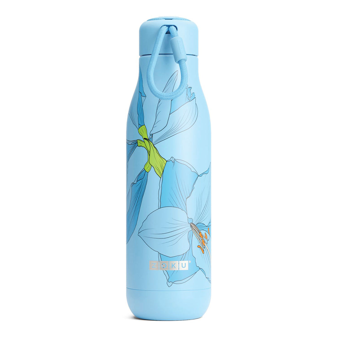 ZOKU PC - Botella Térmica de 0.75L en Acero Inoxidable de Doble Pared. Sky Lily