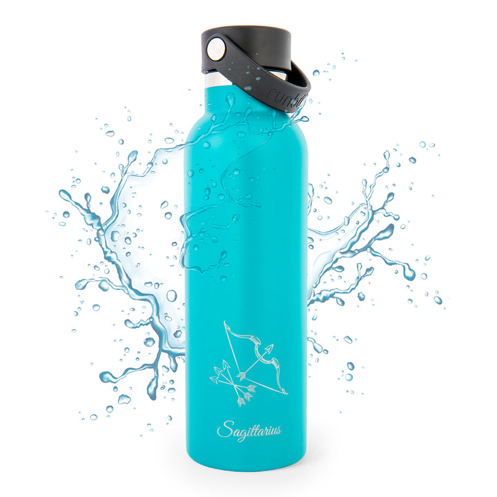 Runbott Zodiac - Botella Térmica Sport de 0.6L con Interior Cerámico. Sagitario Esmeralda