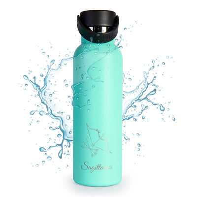 Runbott Zodiac - Botella Térmica Sport de 0.6L con Interior Cerámico. Sagitario Menta
