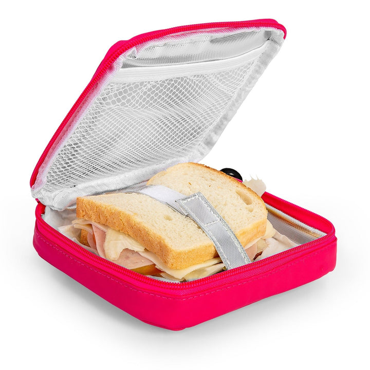 IRIS Kids - Porta Sandwich Infantil Termoinsulado con Mosquetón, Fucsia