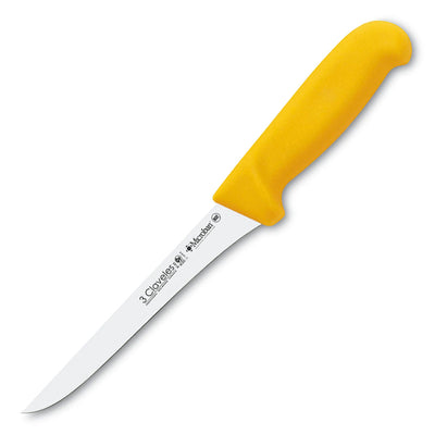 3 Claveles Proflex - Cuchillo Profesional Deshuesador 15 cm Microban. Amarillo