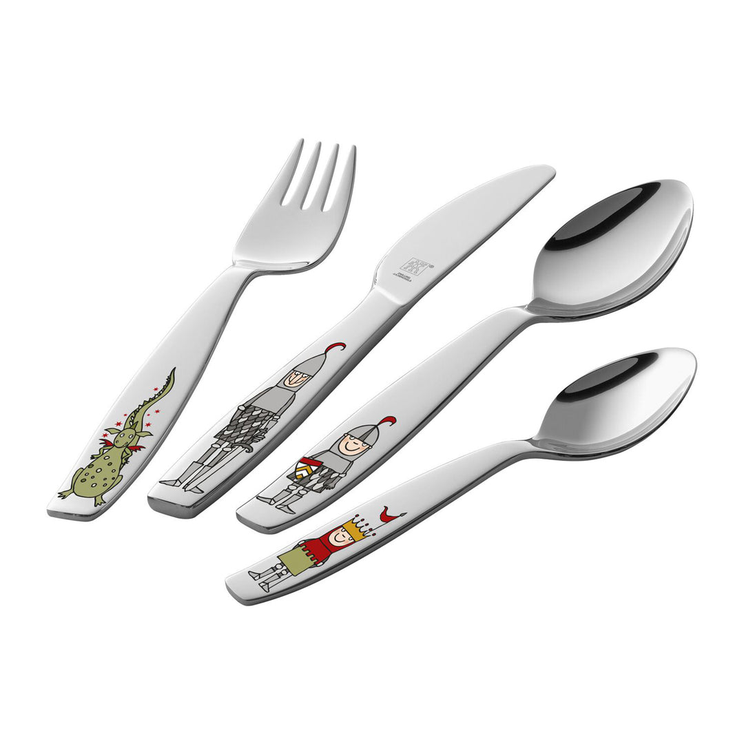 ZWILLING Eckbert - Set de 4 Cubiertos Infantiles en Acero Inoxidable Pulido 18/10