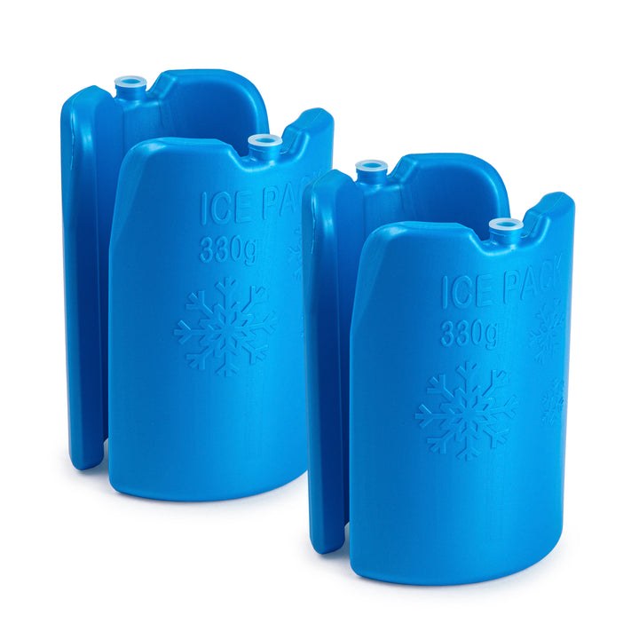 Plastic Forte - Lote de 4 Acumuladores de Frío para Botellas Nº 6 Reutilizables. Azul