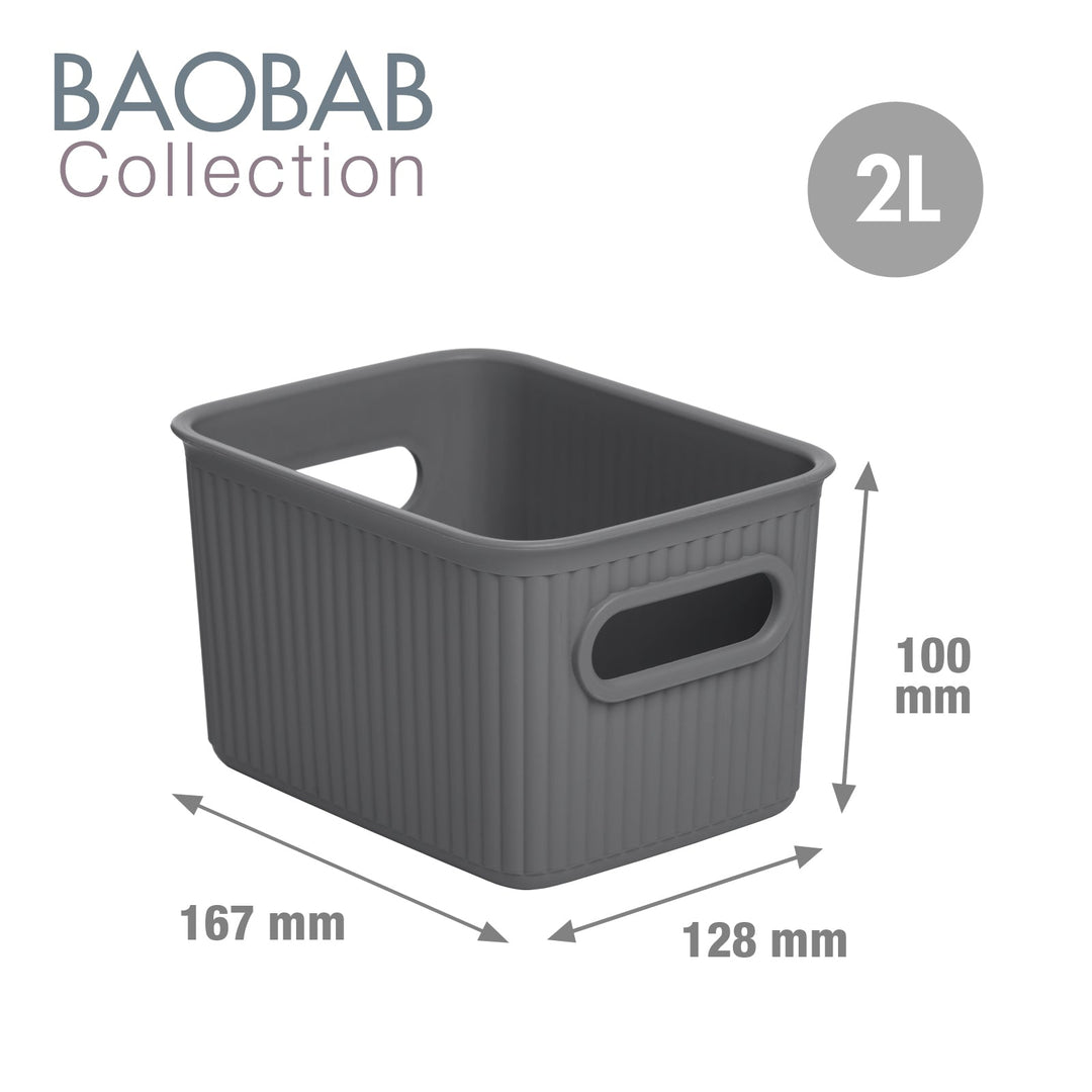 TATAY Baobab - Set de Organizadores Multifunción en Plástico PP05, Taupe