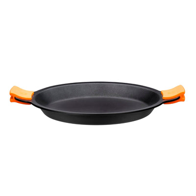 BRA Efficient - Paellera 40 cm Antiadherente con Asas de Silicona. Inducción y Horno