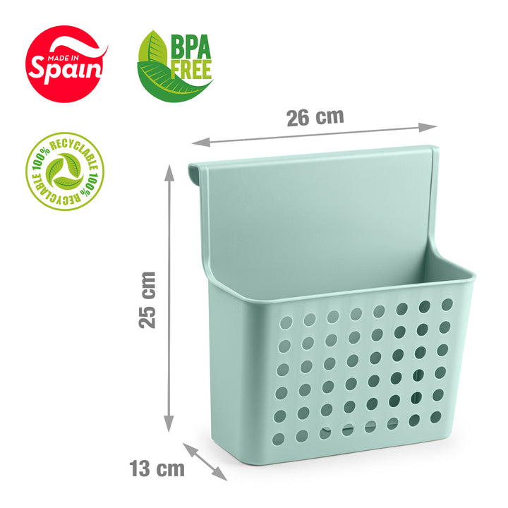 Plastic Forte - Cesta Colgante Balance para Puertas de Armarios. Ideal Cocina. Rosa