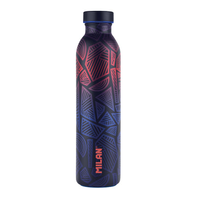 MILAN Fit - Kit Bolsa Térmica Porta Alimentos y Botella Térmica 600 ml. Azul Oscuro