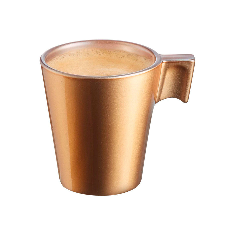 Luminarc Flashy - Taza de Café de 8 cl en Vidrio Templado. Neo Gold