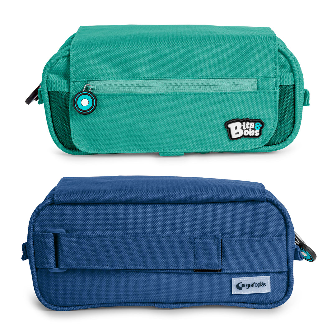 ColePack BitsBobs - Estuche Triple de 3 Cremalleras con Material Escolar Incluido. Lavanda