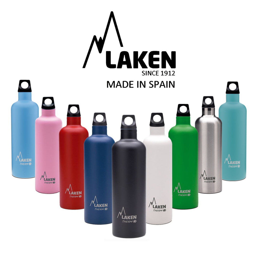 LAKEN Futura - Botella Térmica de Boca Estrecha 0.35L en Acero Inoxidable. Rojo