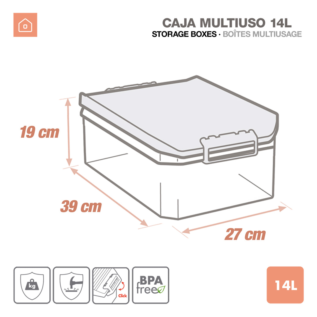 TATAY 1150110 - Caja de Ordenación/ Botiquín Multiusos Cruz Roja, Capacidad 14L