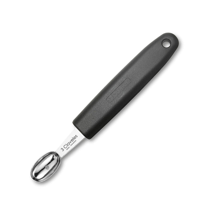 3 Claveles - Vaciador Oval Profesional de 15.5 cm en Acero Inoxidable