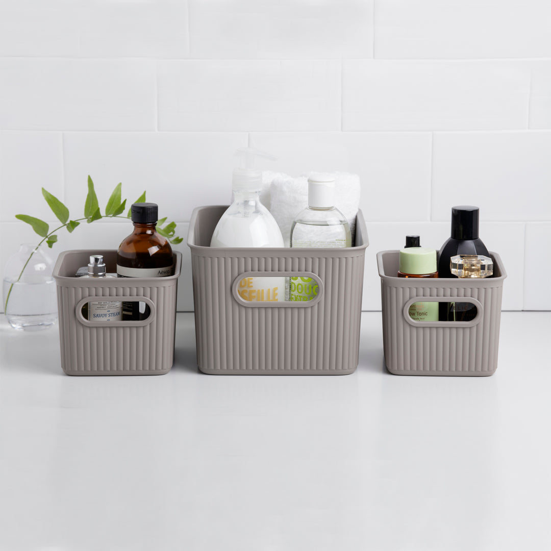 TATAY Baobab - Caja Organizadora Rectangular 1.5L Plástico PP05. Taupe