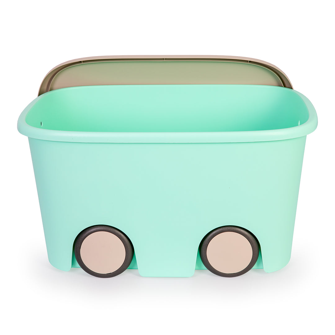 Plastiken Multibox Kids - Caja de Ordenación Multiusos Infantil 45L con Ruedas. Menta