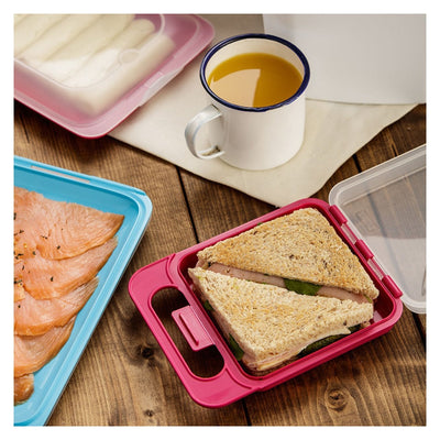TATAY - Set de 2 Porta Sandwiches Infantiles Reutilizables. Rosa y Verde