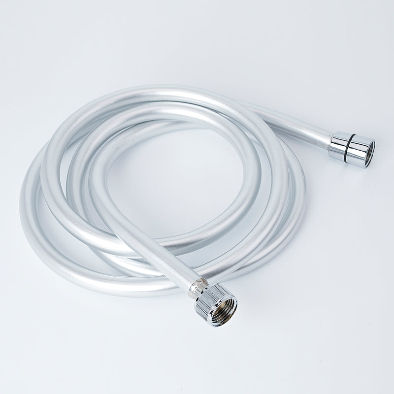 TATAY Loop Silver - Flexo de Ducha Anti-torsión y Anti-cal en PVC de 1.5 m. Gris Satinado
