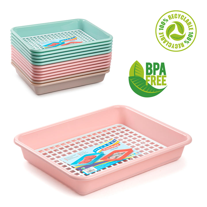 Plastic Forte - Bandeja Rectangular para Descongelar Alimentos con Rejilla