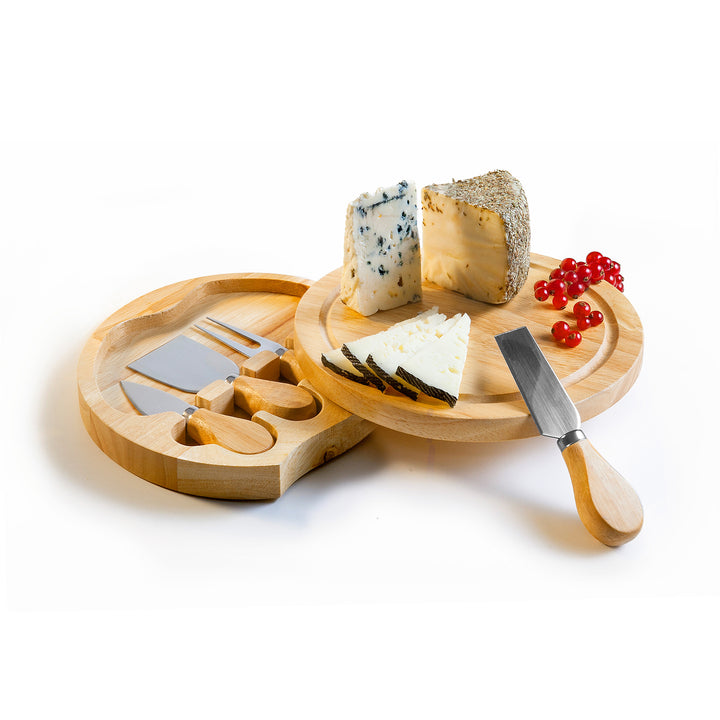 IBILI - Set de 4 Cuchillos para Queso con Tabla de Corte Incluida