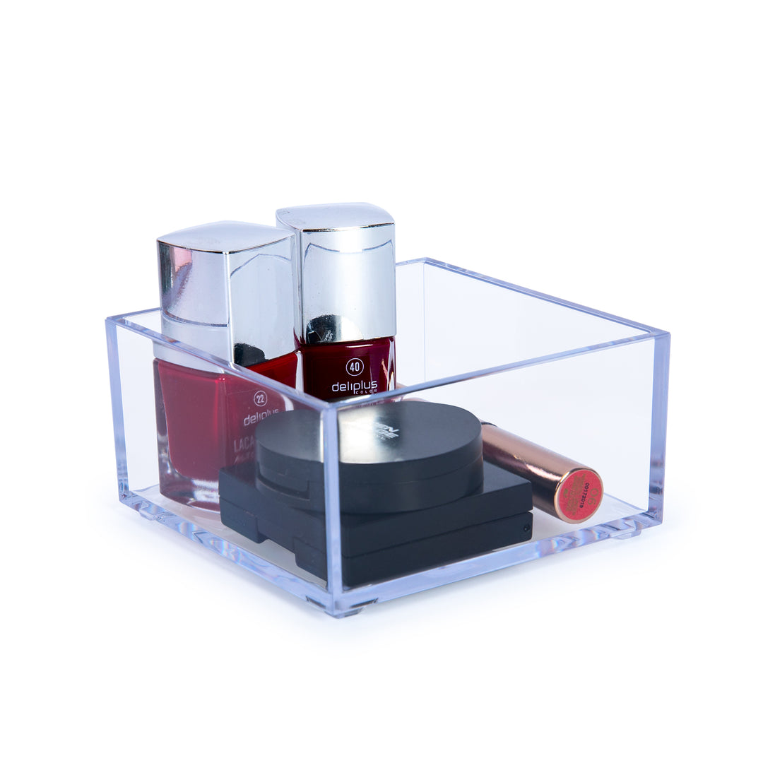 Plastic Forte - Set de 2 Cajones Multiusos Organizadores de Cosmética. Transparentes