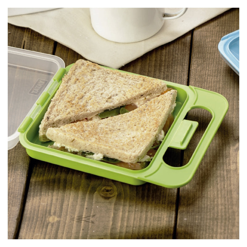 TATAY - Set de 2 Porta Sandwiches Infantiles Reutilizables. Rosa y Verde