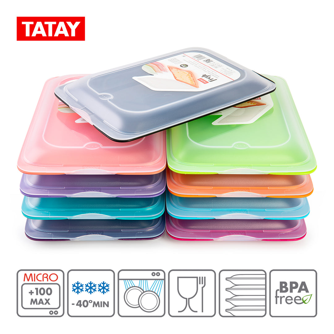 TATAY Fresh - Lote de 5 Recipientes Porta Embutidos y Alimentos. Color Verde