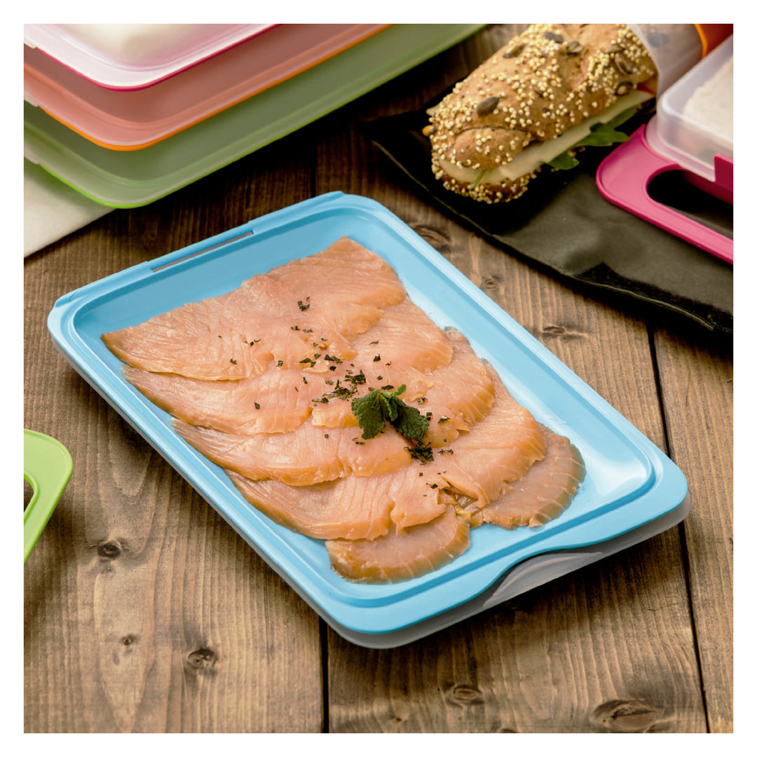 TATAY Fresh - Set de 8 Recipientes Porta Embutidos y Alimentos. Colores Básicos