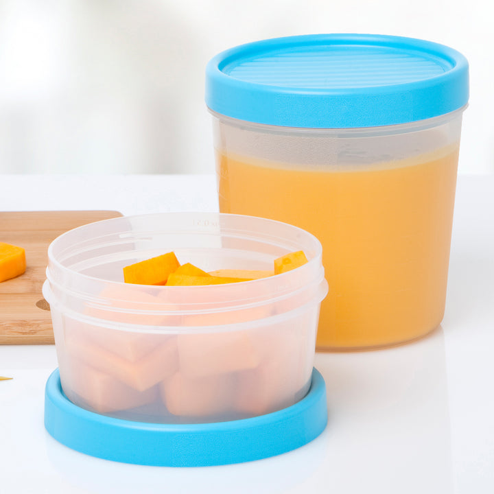 TATAY Twist - Set de 6 Recipientes Redondos 0.2L con Cierre Hermético a Rosca